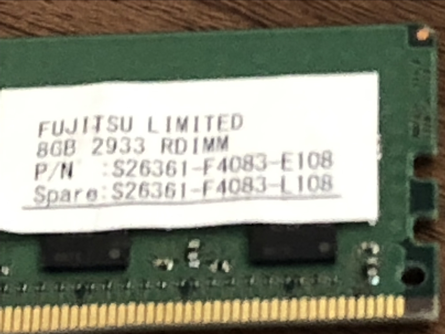 お買得!!【箱無し】 FUJITSU PY-ME08SF2 DDR4-2933 REG 8GB（PYBME08SF2）