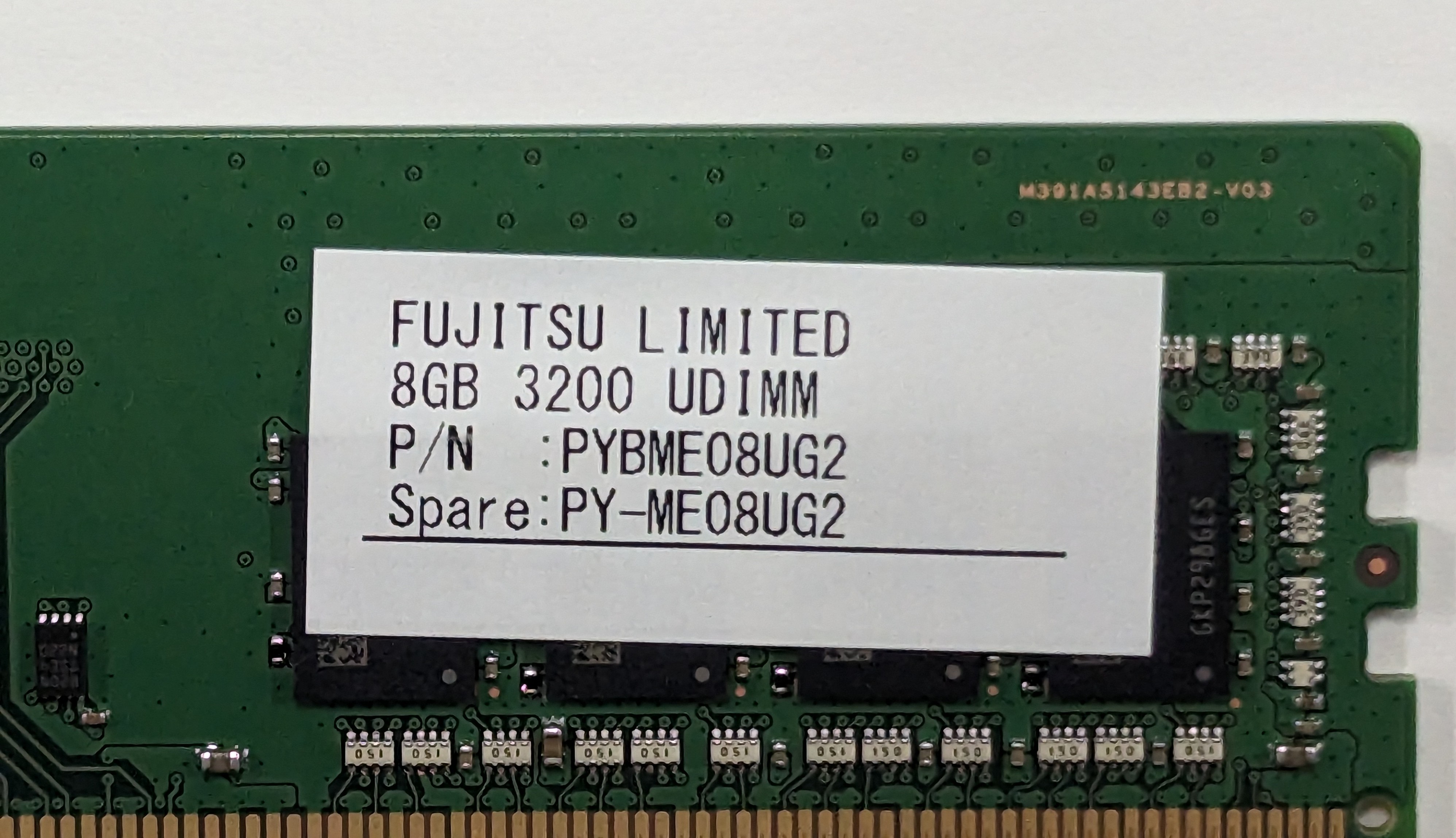 お買得!!【箱無し】 FUJITSU PY-ME08UG2 DDR4-3200 ECC 8GB（PYBME08UG2）