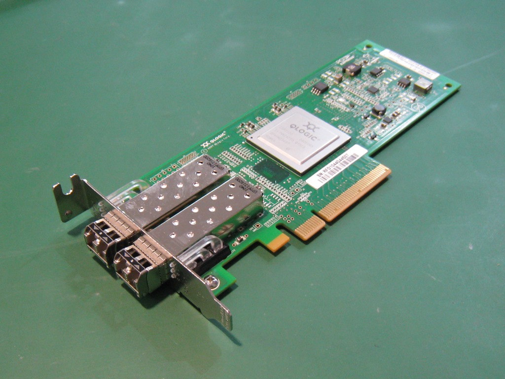 中古 QLOGIC QLE2562 PCI-e 8Gb FC 2CH サーバーOEM品 ロープロファイル型
