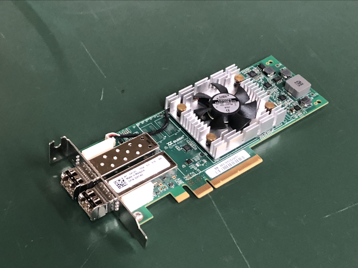 中古 QLOGIC QLE2662 PCI-e 16Gb FC 2CH サーバーOEM品 ロープロファイル型