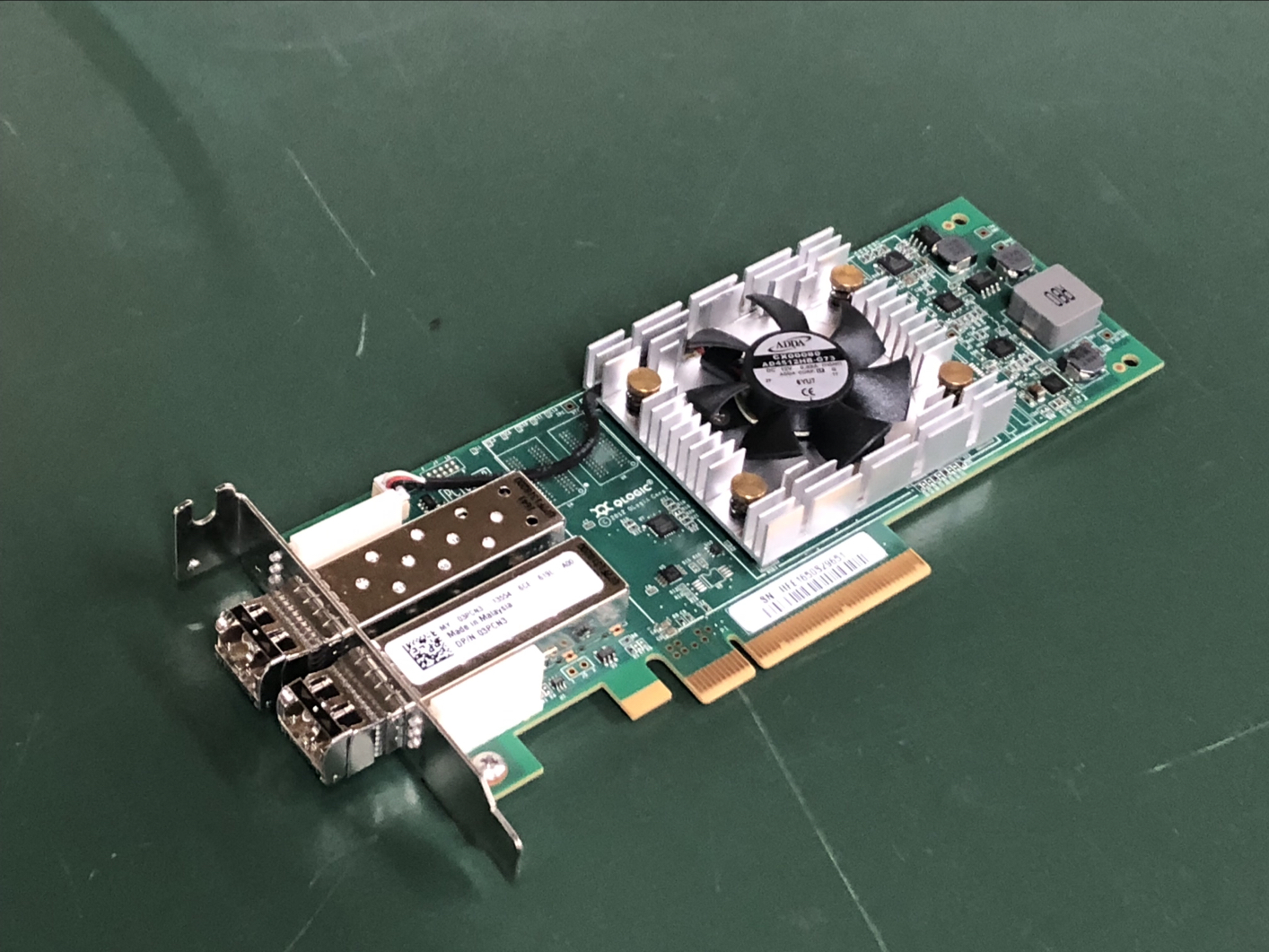 中古 QLOGIC QLE2662 PCI-e 16Gb FC 2CH サーバOEM品 ロープロファイル型