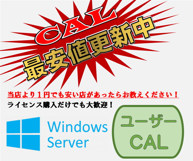 取寄 R18-05872 Windows Server CAL 2019 JP DSP 5Client User CAL