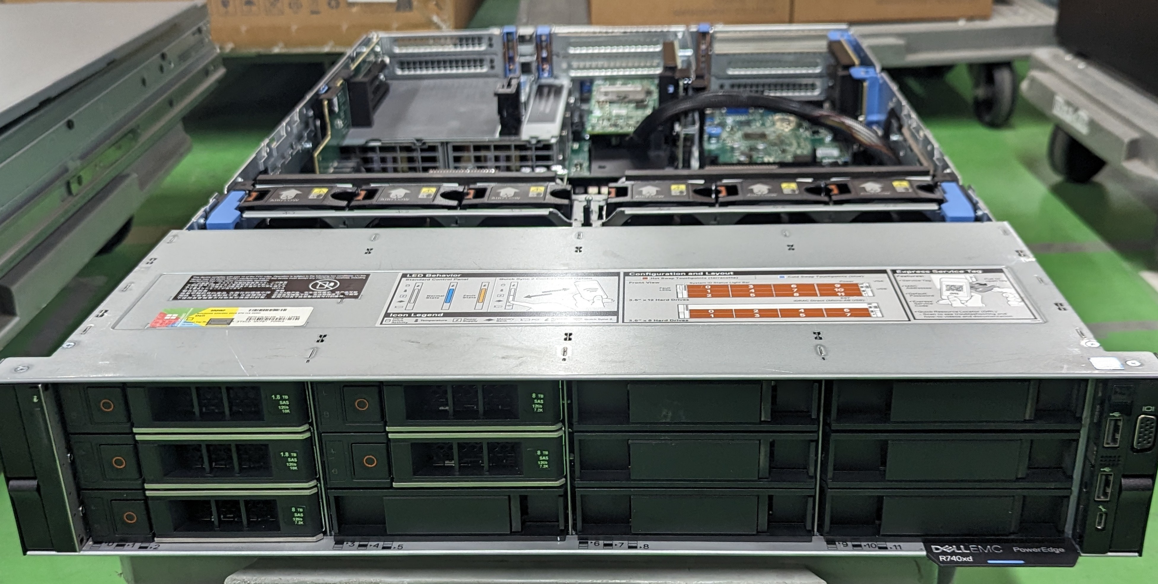 中古 PowerEdge R740xd G5118x2 32GB 26TBx12 200TBオーバーストレージサーバー