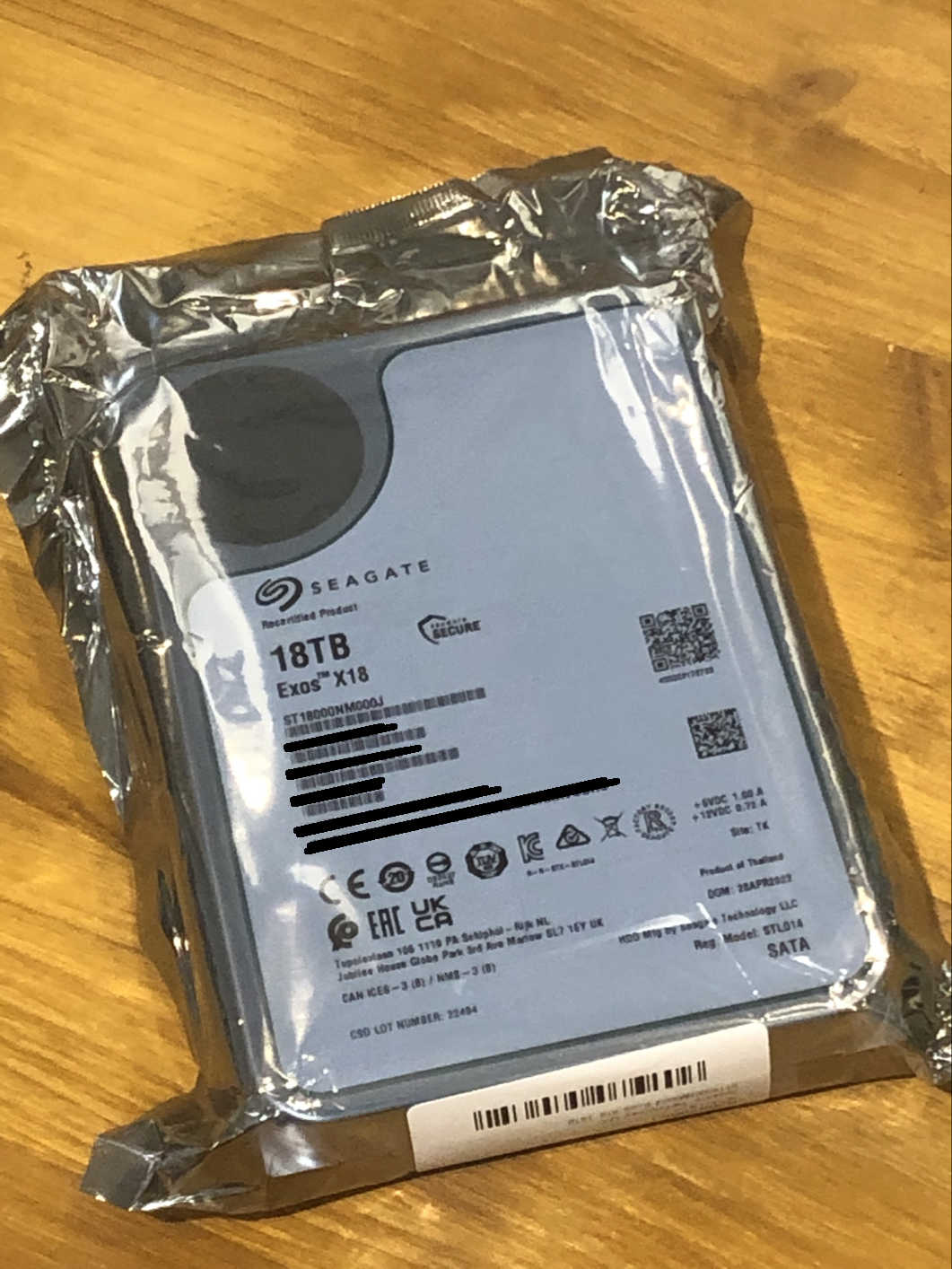 メーカー再生品】在庫 Seagate Exos X18 ST18000NM000J 18TB NL メーカー再生品】在庫 Seagate Exos X18 ST18000NM000J 18TB NL