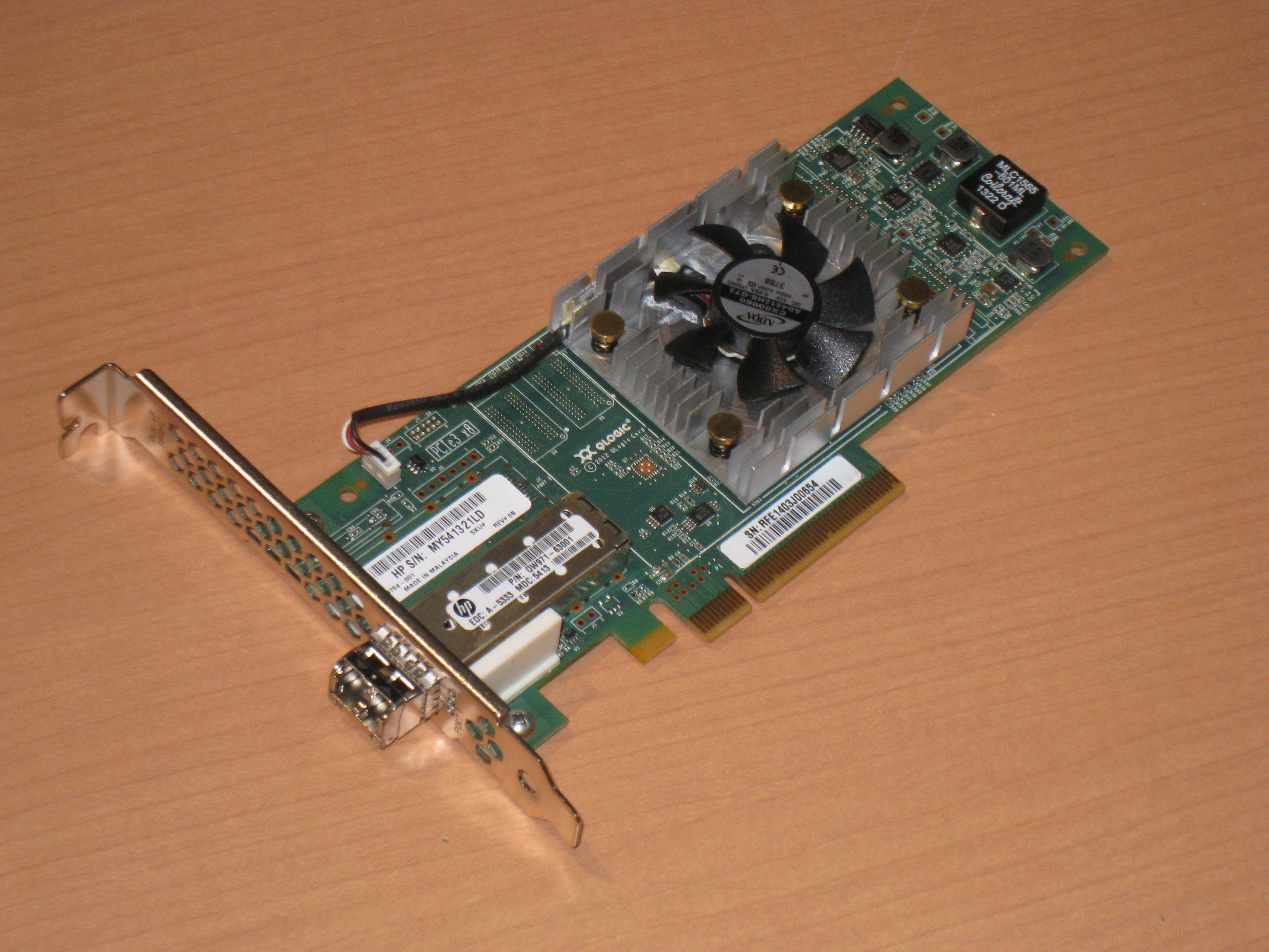 中古 HP QW971A(699764-001) SN1000Q 16Gb Single Port FC HBA GBIC無し