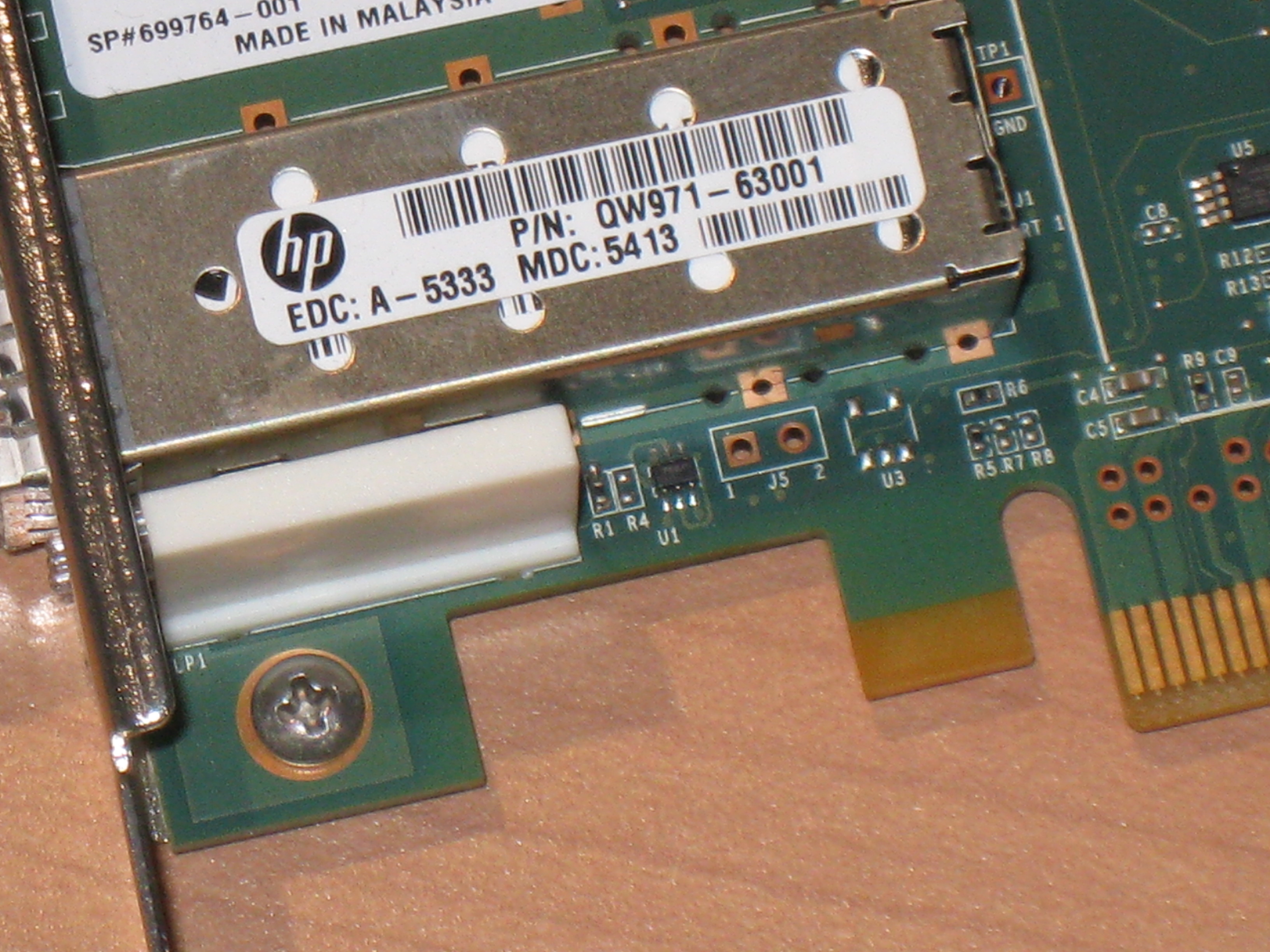 中古 HP QW971A(699764-001) SN1000Q 16Gb Single Port FC HBA GBIC無し