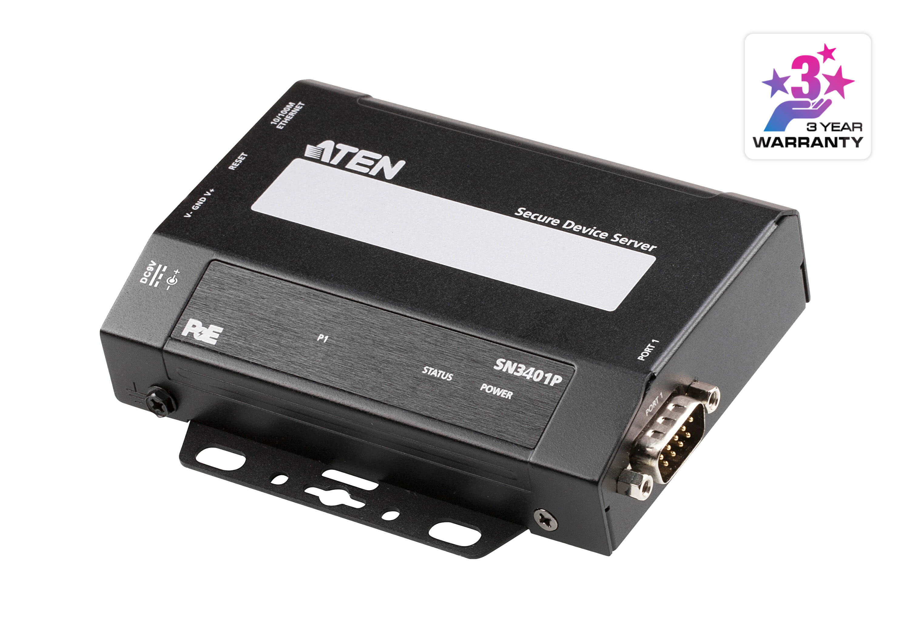 取寄 ATEN SN3401P 1ポートRS-232C/422/485セキュアデバイスサーバーー（PoE対応）