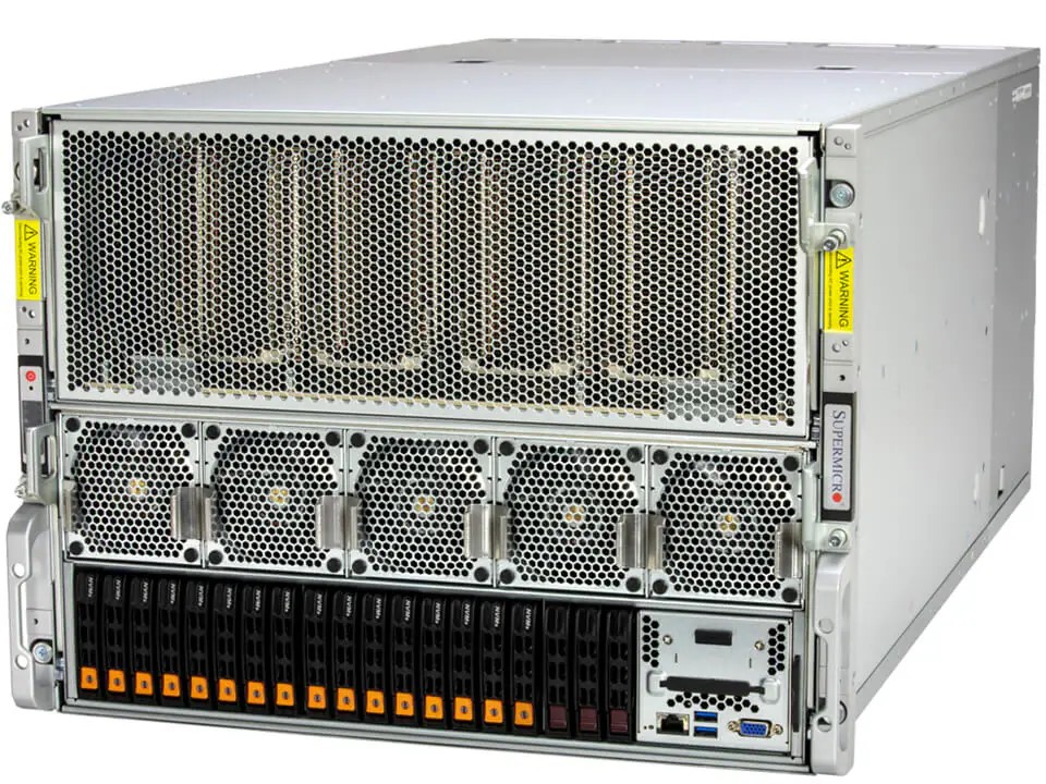 海外輸入新品 SuperMicro SYS-821GE-TNHR P8468 x2CPU メモリ2TB H100x8台 搭載 超GPUサーバー