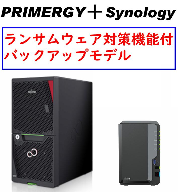 Fujitsu PRIMERGY TX1310 M5 Xeon E-2324G＋Synology バックアップセットモデル Ver1
