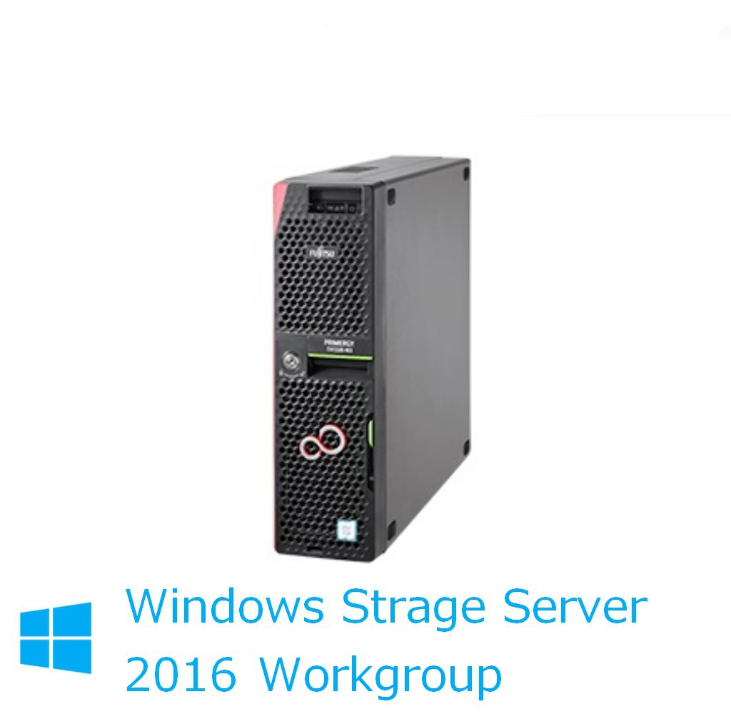新品 Fujitsu PRIMERGY(プライマジー) TX1320 M4 E-2134 8GB 2TBx2 Windows Storage Server 2016WG