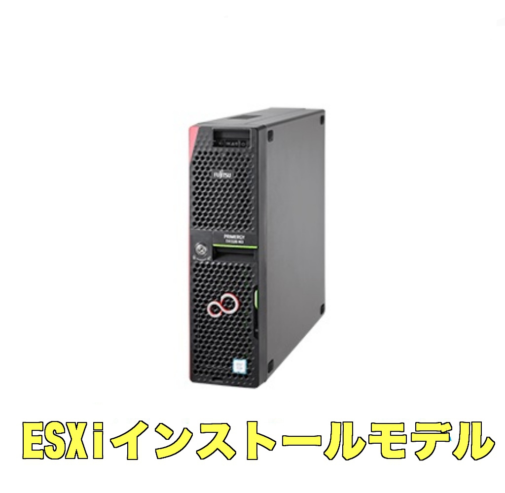 新品 Fujitsu PRIMERGY TX1320 M4 E-2136 64GB M.2 10TB ESXi6.7インストール