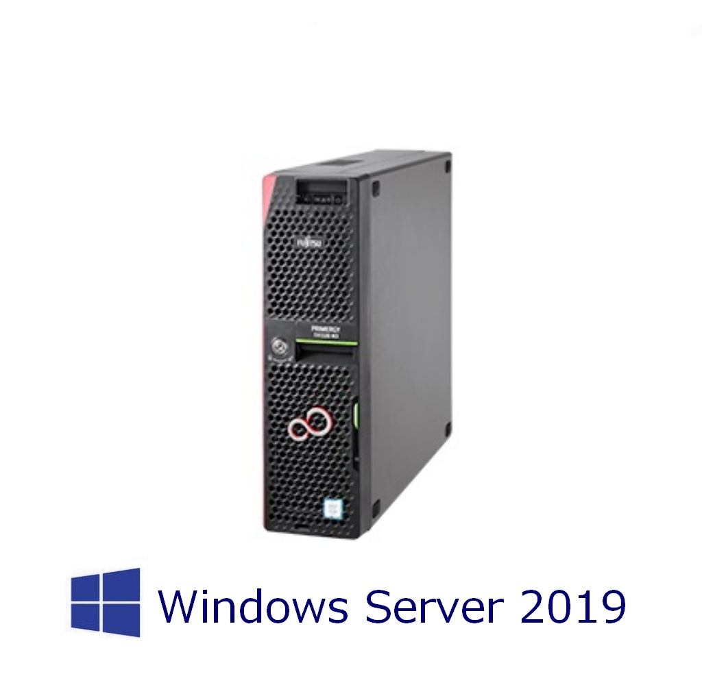 【在庫限り】新品 Fujitsu PRIMERGY(プライマジー) TX1320 M4 Xeon E-2234 WS2019Std インストール 2TB×2 16GB 3年部品先出し