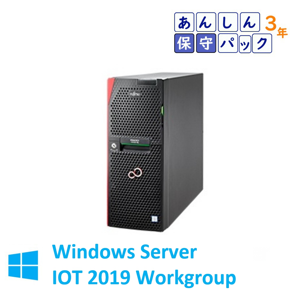 新品 Fujitsu PRIMERGY(プライマジー) TX1330 M4 E-2224 WS IOT2019WG インストール 純正1TBx4 8GB 3年保守