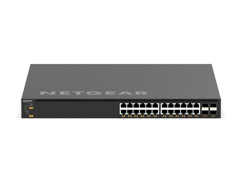 取寄 NETGEAR XSM4328CV-100AJS PoE+対応10G/5G/2.5G/1G×24  25G SFP28×4フルマネージスイッチ