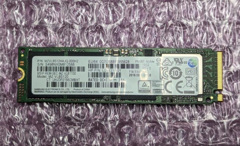 Z Turbo Drive G2 512GB NVMe M.2 Z2G4 Z4G4 Z6G4対応 1PD54AA